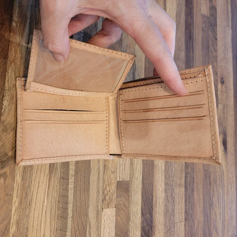 Hand Tooled Leather Bifold Wallet “Mexico” Personalized “Ralph”